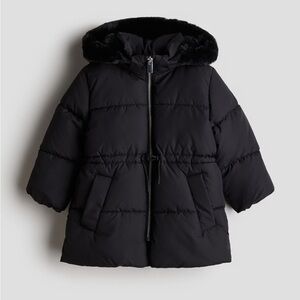 H&M Kids Black Hooded Puffer Jacket